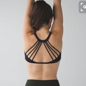 Lulu lemon lighten up black sports bra